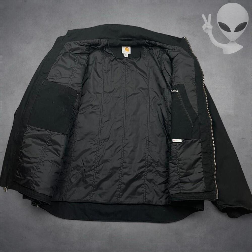 Carhartt Quick Duck Jefferson Traditional Jacket Size XL Reg Thinsulate Black - Picture 4 of 6